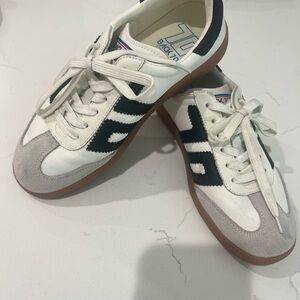 Classic White and Black Women's Sneakers